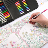 Ensemble de peinture 74 pièces de crayons couleur métallisés huileux solubles l'eau pour dessiner des fournitures professionn