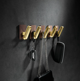 Patère  chambre patère  créative patère marron créative simple style moderne noyer noir tenture murale porte-manteau poinçon