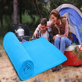 TD® sac de couchage polaire confortable enveloppe randonnée camping adulte bleu clair déjeuner pause accessoire plage coton chauffan