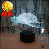 TD® Tortue 3D veilleuse 3D lumière colorée tactile 3D LED lumière visuelle