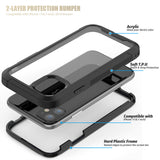 TD® Coque de téléphone anti-collision pour iPhone 11 Coque TPU + PC anti-empreintes digitales de 6,1 pouces