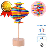 TD® Bâton de décompression rotatif petits jouets créatifs pour enfants jouets de nouveauté en bois décompression pour adultes
