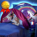 Dream Tents - Kids Pop Up Tente de Lit ,Tentes de rêve Cadeau de Noël pour enfants + 20 LED étoiles  Chaîne de Lumières