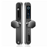TD® Serrure à empreinte digitale en acier inoxydable Serrure porte en alliage d'aluminium Serrure à combinaison pour porte coulissan