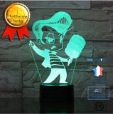 TD® Décoratif USB Garçon 7 Couleurs Télécommande Illusion Optique Veilleuse 3D Visualisation Tableau Lampes De Bureau 3D Glow LED La