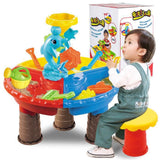 TD® Ensemble de jouets de piscine de sable pour enfants jouer à l'eau creuser du sable jouer au sable outil table de plage 45*44*14c