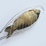 BBQ Poignée En Bois Simple Poisson Barbecue Net Clip Barbecue Clip En Plein Air Grillé Poisson Clip Outils De Barbecue