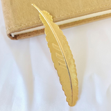 TD® Marque-pages Marque-pages plumes en métal Feuilles Accessoires Veines des feuilles Ornements Cadeaux rétro Souvenirs Formes plum