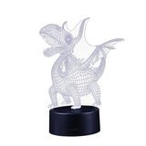 TD® Lampe optique poser décoratif tactile 7 couleurs illusion optique - modèle dragon - faible consommation câble USB ou 3 piles AAA