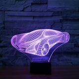 TD® 3D Optique LED Veilleuse 3D LED Night Light Sport dynamique avec 7 couleurs de lumière pour la décoration de la maison Lampe Ama