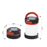 TD® Lampe De Camping Solaire Pliable Lampe Imperméable Batterie Urgence Chargeur USB Rouge Campement Forêt Tente Charge Complète