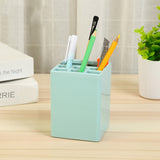 TD® Porte-stylo Boîte de rangement de bureau Porte-stylo grille divisée Creative simple insertion oblique pinceau maquillage contene