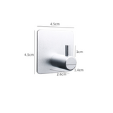 Crochet Crochet de salle de bain multifonctionnel auto-adhésif sans perforation, crochet en alliage d'aluminium sans trace,un