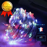 TD® Guirlande Lumineuse 5M 50LED, Guirlande lumineuse LED à Piles Petites LED Coloré, Fête Noël Mariage Soirée .