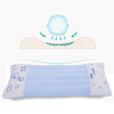TD® Oreiller pour enfants 0-6 ans haute résilience en coton perlé rempli en forme d'oreiller Double couche insipide hauteur réglable