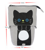 Étui à crayons porte-stylo rétractable variable en toile simple et mignon étui à crayons créatif sac de rangement sac de rang