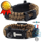 Bracelet ouvre-bouteille Bracelet d'urgence de survie tressé en corde de nylon extérieur Bracelet de bâton lumineux de bousso