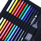 26 pièces d'ensemble de plomb de couleur sans bois, ensemble plomb de couleur soluble dans l'eau, outils peinture et de color