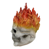 TD® Halloween Crâne Masque Ghost Rider Fantôme Visage Couvre-chef Effrayant Flamme Crâne Latex Réaliste Look Party Party