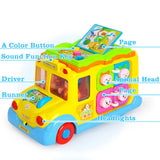 TD® Jouet d'autobus scolaire de musique électrique Version anglaise multifonctionnelle jouet de danse interactif éducatif pour enfan