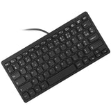 TD® Clavier filaire USB plug and play petite langue clavier français ordinateur clavier filaire externe clavier d'ordinateur muet