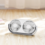INN® Ventilateur de bureau de chargement USB à double tête ventilateur d'aromathérapie à double feuille ventilateur de bureau de dor