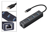 TD® concentrateur USB c 3.0 bureau avec 3 ports USB 1 port Ethernet réseau multiprise adaptateur transfert de données rapide multimé