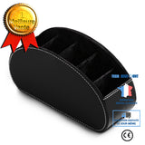 TD® Boîte de rangement en cuir noir boîte de rangement de bureau rangement cosmétique finition bureau multifonction pu boîte rangeme