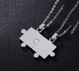 TD® MOD Cadeau Hommes Femmes Couple Puzzle en acier inoxydable Pendentif Collier en argent ylc037