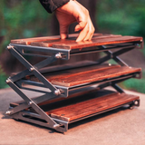 TD® Support de table pliante de camping en plein air étagère de placement de petits objets de pique-nique portable multifonctionnel