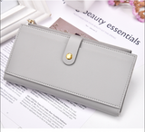TD® Portefeuille en cuir à la mode pour femmes Sac à main à fermeture à glissière Lady Long Sac à main