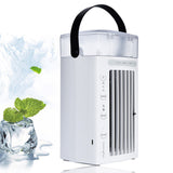 TD® Ventilateur électrique Eau Climatisation Ventilateur Air froid Humidification Réfrigérateur USB Climatisation Ventilateur Blanc