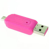 TD® Clé USB 2.0 + TF-Micro SD-SD à Micro USB OTG Lecteur de carte pour Dispositif Avec Port USB Multifonctions - Rose / 4 en 1 USB