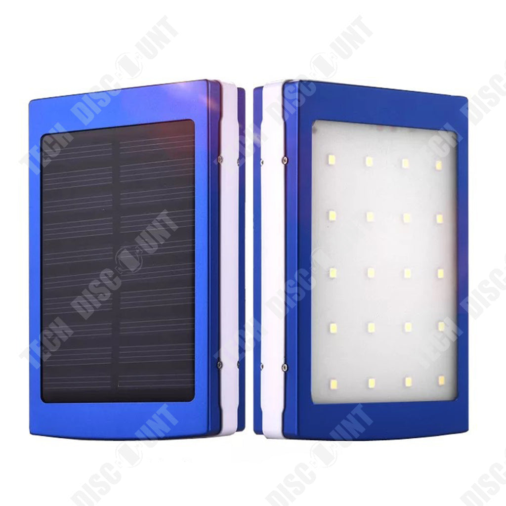 TD® Banque d'énergie solaire super grande capacité 30000 mAh puissance mobile extérieure étanche LED camping lumière