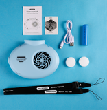 INN® Petit ventilateur de mode extérieur portable mini paresseux cou suspendu USB chargeant le ventilateur de refroidissement de par