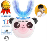 TD® Brosse à dents électrique enfants automatique forme U voyage souple original panda rechargeable sonique vibrante ergonomique