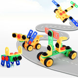 TD® Caricature d'éducation de la petite enfance pour bébé assemblant des blocs de construction à grosses particules,des jouets éduca