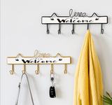 Crochet à vêtements crochet rangée crochet rack dessin animé crochet mur instrument stand poinçonnage gratuit blanc rangée cr