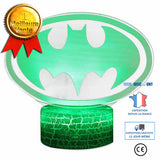 TD® Justice League Lampe de table 3d Lampe de vision créative Lampe de cadeau de veilleuse tactile colorée