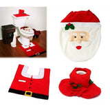TD® kit de décoration toilettes noël ambiance festive intérieur hivernale père noël kit complet sol rouleau cuvette et tapis complet