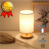 TD® Lampe de table dimmable créative en bois massif cadeau nordique alimentation chaude veilleuse