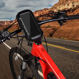 TD® Support smartphone vélo écran tactile étanche téléphone portable sac VTT route angle réglable rotatif câble de données caché