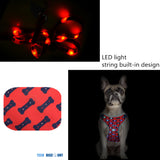 TD® harnais chien lumineux led anti traction moyenne taille petite voiture course chat pied laisse canicross militaire gilet sangle