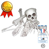 TD® Sac d'Os 8 pièces en plastique pour Décoration / Halloween ,Soirée à Thème/ Terrifiant /Crâne mains pieds Buste