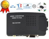 TD® Convertisseur AV vers VGA Pour Ordinateur vers TV Carte Vidéo Converter 1024 × 768P à 60HZ Convertisseur Vidéo Enregistrement
