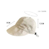 TD® Écran solaire cordon de serrage réglable respirant à séchage rapide chapeau de pêcheur pliable chapeau de soleil pour femme