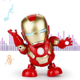 TD® Jouets pour enfants dansant Iron Man, chantant,se balançant,sonnant des jouets de robot électrique clignotant pour garçons et fi