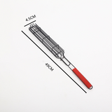 Barbecue extérieur maille clip poignée en bois barbecue poignée de main saucisse grillée brochettes de hot-dog maille de barb