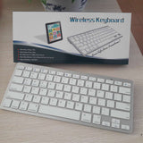INN® Clavier Azerty français externe X5 sans fil bluetooth tablette mobile ipad ordinateur de bureau blanc sans souris avec 78 touch