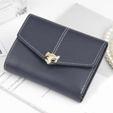 TD® Portefeuille Femmes Mode Porte-cartes en cuir ID Bourse Portefeuille Sac à main  Bouton à Pression en Forme de Tête de Renard